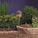 Kichler Lighting 15205AZT Three Tier 1-Light 120-Volt Path & Spread Light, Textured Architectural Br