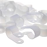 BCP 50PCS White Color 3/8inches Rope Light P-Style Mounting Clips [並行輸入品]
