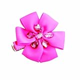 ビジュー&ビー ビジューリボンのヘアクリップ フリー ピンク BBT-HB05-PK