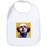 CafePress Shih Tzu in Polkadots Bib - Standard Cloud White by CafePress