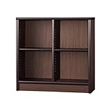 小島工芸 日本製 組立不要 健康仕様のFフォースター 耐荷重に優れた中がしっかりつまった丈夫な棚板 高さ87.3cm オープンラック 90アコードL ウェンジ[幅90.3cm 奥行30.5cm] 2354187