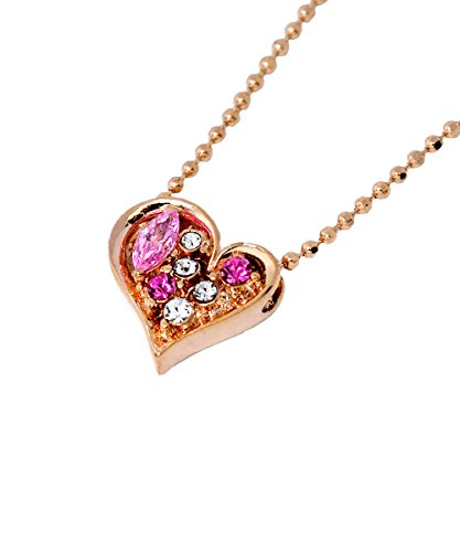 スワロフスキー ネックレス ピンキー ハート ネックレス チェーン ピンクゴ－ルド 仕上げ ペア アクセサリー LADYS レディース 女性用 ボックス ペンダント ジュエリー タルト [並行輸入品]