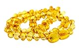 Certified Baltic Amber Teething Necklace for Baby - Natural Anti-Inflammatory Beads; Very Helpful wi