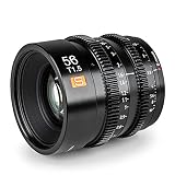 VILTROX S56mm T1.5 単焦点レンズ 大口径 シネマレンズM4/3マウント 交換レンズ 軽量 マニュアルフォーカス 映画撮影用 LUMIX GH6 パナソニック/オリンパスM4/3マウントカメラに対応 (S-56mm T1.5 M4/3マウント)
