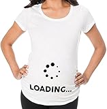 AwkwardスタイルLoading Funny妊娠発表マタニティTシャツMom to Beギフト新しいMom US サイズ: S カラー: ホワイト