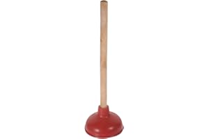 Gadpiparty Toilet Plunger - Wooden Handle, Heavy Duty, Portable, Bathroom Plumbing Tool - Unclogging Toilet Bowl & Drain Pipe