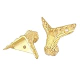 uxcell 家具フットコーナー ジンク合金 レトロスタイル 37mmロング ビンテージ 4個入り