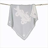 Barefoot Dreams CozyChic Scalloped Receiving Blanket (Airplane) by Barefoot Dreams [並行輸入品]