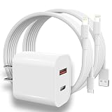 充電器 USB C 20W PD 【MFi/PSE認証済み】Type-C 急速充電器 QC3.0 2ポート Lightning ケーブル 2m付き iPhone/iPad/AirPods/Galaxy/Xperia/Android/その他種機対応 タイプC コンセン