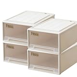 Fits フィッツケース 衣装ケース まとめ買い4個セット クローゼット用 M-53 カプチーノ