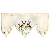 刺繍Chickadee Window Valance