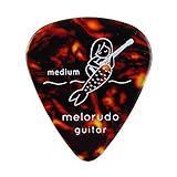 【melorudo（メロルド）】 デザインギターピック guitar pick ティアドロップ型 エレキギター/アコースティックギター/クラシックギター/ベース等の練習に最適な大量セット ブラウン M（ミディアム medium）20枚セット ma100005c02n0
