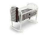 Baby Doll Bedding Chevron Cradle Bedding Set, Brown by BabyDoll Bedding
