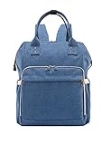 iSuperb多機能Largeベビーおむつバッグ防水生地バックパックNappy ChangingバッグCarry On Shoulder Bag with Insulatedポケット ブルー 00