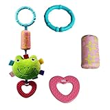 赤ちゃんガラガラおもちゃ　ベビーカーベビーベッドおもちゃ　かわいい　ぬいぐるみ風鈴　蛙