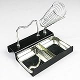 RaiFu ハンダゴテ　コテ台　ダブルシート　正方形　形状　金属　正方形　鉄　フレーム　電気　鉄　スポンジ　配置　ダブル　シート　アイロン　フレーム