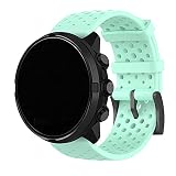 Compatible with Suunto 7/ 9/ 9 Baro/ D5/ Spartan Sport/Spartan Sport Wrist HR バンド 、シリコーン時計バンドの交換、S/L サイズ (Small, ミントグリーン)