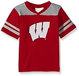 NCAA Wisconsin Badgers幼児用男の子サッカーシャツ、レッド、4