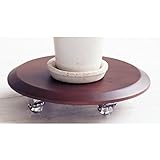 キャスター付きプランターテーブル　　ブラウン　タイプ:円