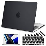 Teryeefi MacBook Pro 14 ケース M4 M3 M2 M1 [モデル A3112/A3401/A3185/A2992/A2918/A2779A2442, 14 インチ MacBook Pro対応 スリム 軽量 指紋防止 保護カバー＆日本語 キーボードカバースキン＆液晶保護フィルム, クリスタルダークブルー
