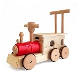 KOIDE 木のおもちゃ 日本製 汽笛が鳴る乗用玩具 汽車ポッポ レッド