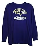マジェスティックBaltimore Ravensサッカー大人用XL XL長袖NFL Authenticシャツ – パープル