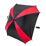 Altabebe AL7003-23 Universal Stroller Umbrella Anti-UV 50 Plus (Black/Red) by Altabebe