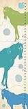 Green Leaf Art Blue and Green Horses Growth Chart [並行輸入品]