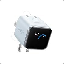 Amazon | Anker Nano Charger (45W, Display, スイングプラグ) ブルー