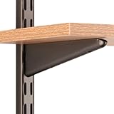 John Sterling 0122-7BRZ Dual Track Wood Shelf Bracket, 7-Inch, Bronze by John Sterling