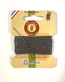 シノワ Fil Au Chinois 手縫い用麻糸（リネン）size432(0.63mm) 10m card 色番872-Slate