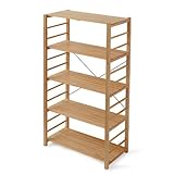 ワイエムワールド 天然木パイン材 木製 おしゃれデザイン ラック ラザロ 5段 【カラー：ナチュラル】 00-142