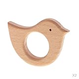 Kesoto 歯がため　赤ちゃん 玩具 おしゃれリング 天然木