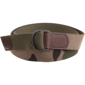 Web Leather D-ring Belt 1441-699-1395: Camouflage