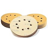 SPEEDWOX サンディングペーパー サンドペーパー 50枚 粒度 #320 穴あり マジック式 紙やすり φ125mm セット 研磨 サンダー用 丸型 ディスク エアーサンダー丸パッド 木工用 吸じんランダムアクションサンダー用 ミニルーター用 交換パーツ