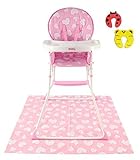 Red Kite Feed Me Compact Baby Highchair - Pretty Kitty - Suitable From 6 Months - Incs Matching Spla