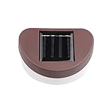 ALLOMN 明暗センサー＋人感センサー ソーラー式 LEDセンサーライト 2LEDチップ ブラウン [並行輸入品]