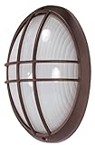 Nuvo Lighting 60/529 Bulkhead 1-Light Large Oval Cage 60W A19, Architectual Bronze [並行輸入品]