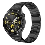 チタンバンド 22mmバンド for Huawei Watch GT5 Pro 46mm / Huawei Watch GT5 46mm / Huawei Watch GT4 46mm / Huawei Watch 4 46mm / Huawei Watch 4 Pro 48mm等対応 サイズ簡単調整 調整工具不要 軽量 マグネット式クラスプ 22mm交換用バンド チタン製互换ベルト 150-220mmの手首対応