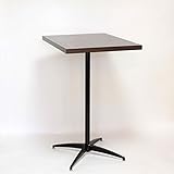 カウンターテーブル スタンディングデスク 幅80×奥行60×高さ102.2cm ダークブラウン(補強板付) (脚：ブラック)