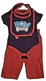 Paw Patrol赤ちゃん3 Piece Onesieパンツセットwith Bibサイズ3 / 6か月」Paw Patrol Is on a Roll "