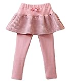 (リリィ クプラウ) lilii kupulau スカート付 レギンスパンツ 女の子 / 裏起毛 レギンス パンツ 子供服 / 3カラー / 100～140 サイズ / あったか (ピンク　130)