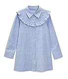 (ネクスト) NEXT 子供服 女の子 フリルシャツワンピース 100 Ruffle Shirt Dress 3yrs (3歳（100サイズ相当）) [並行輸入品]