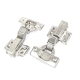 uxcell キャビネット隠さヒンジ 304ステンレス鋼材質 ハードウェア オーバーレイ ソフトセルフクロージング