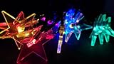 ノーブランド品イルミネーション　スター型ライト　ソーラー充電式　LEDライト　手動点灯　30球　6M　防滴仕様　2パターン点灯　クリスマスライト　パーティー飾り　結婚式飾り