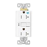 Eaton GFCI Self-Test 20A -125V Tamper & Weather Resistant Duplex Receptacle with Standard Size Wallp