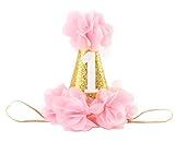 幼児赤ちゃん1st誕生日プロムSparklingパーティークラウン繊細ヘアアクセサリー Diameter 3.15"(H 5.12") ピンク 4328134618
