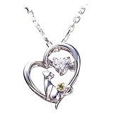 ［Mirai-Tenshi］ ネックレス レディース ダンシングストーン ネコ ハート シルバ...