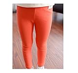 WIN　女児パンスト ガールズ レギンス スパッツ タイツ パンツ ズボン キッズ 子供 ジュニア 女の子 秋冬　レギパン スキニー (130cm, すいカーレッド)