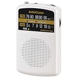 AudioComm AM/FMポケットラジオ ホワイトRAD-P135N-W